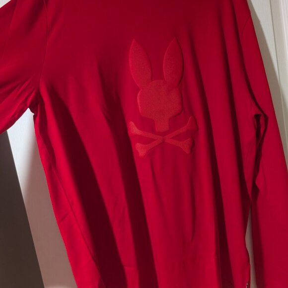 NEW! Psycho Bunny | Sacramento Long Sleeve Tee In Brilliant Red - Picture 6 of 13